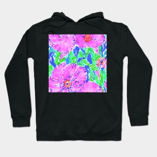 Seamless blue, green and pink watercolor Hoodie